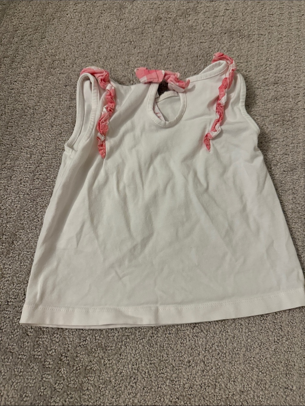 Girls Pink Gingham Skirt with White Tank Top - Picture 5 of 5